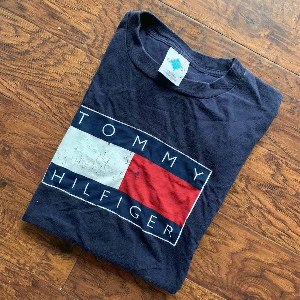 Vintage 90’s Tommy Hilfiger Bootleg Flag T